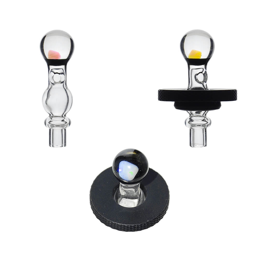 JOYSTICK CAP ENCASED W/ OPAL FOR DR.DABBER SWITCH 2-- Premium borosilicate glass smoking accessories from Dank Banger Glass. Ideal for dabbing, providing smooth hits and durability. Shop high-quality dab rigs, water pipes, bongs, erig glasses and glass smoki