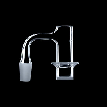 Dank Banger high-quality clear quartz banger for cold start dabbing featuring a rounded bottom and wide dish for maximum heat retention.