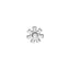 Dank Banger Flake Glass Spinner (Clear) with snowflake-shaped multi-arm design, top view, for Dr. Dabber Switch 2, Puffco Peak Pro and Focus V Carta