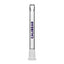 Four clear glass Dank Banger Premium Tri-Seed Slotted Ice Pinch Downstems in varying lengths, showcasing the unique triangular ice pinch restriction at the tip and clear embossed side logos.