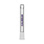 Four clear glass Dank Banger Premium Tri-Seed Slotted Ice Pinch Downstems in varying lengths, showcasing the unique triangular ice pinch restriction at the tip and clear embossed side logos.