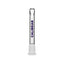 Four clear glass Dank Banger Premium Tri-Seed Slotted Ice Pinch Downstems in varying lengths, showcasing the unique triangular ice pinch restriction at the tip and clear embossed side logos.