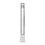 Four clear glass Dank Banger Premium Tri-Seed Slotted Ice Pinch Downstems in varying lengths, showcasing the unique triangular ice pinch restriction at the tip and clear embossed side logos.