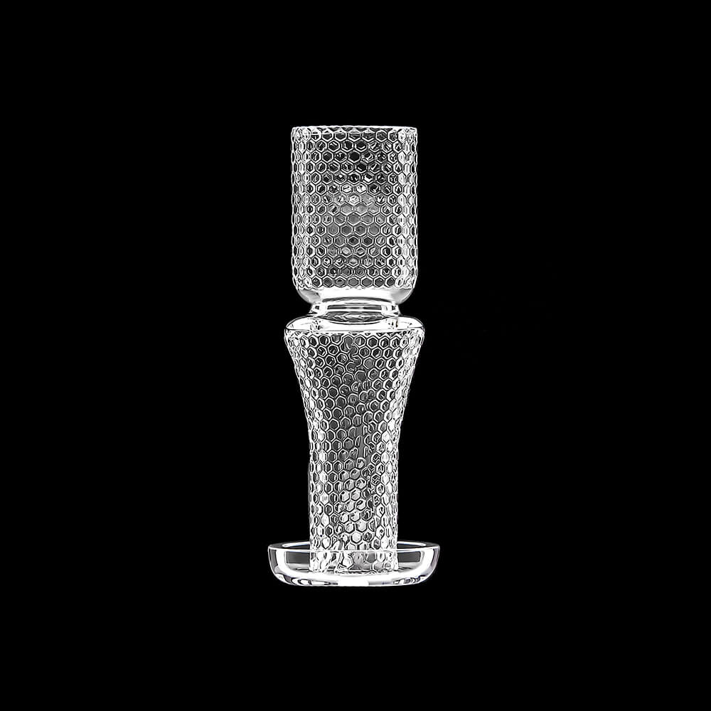 Premium sandblasted terp slurper quartz banger for dabbing with honeycomb pattern and full weld joint