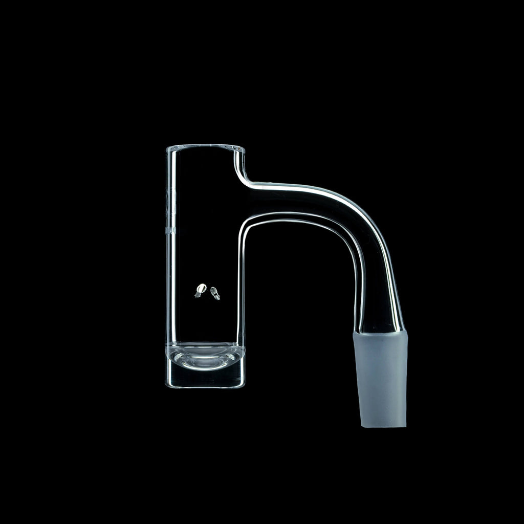 Dank Banger high-quality seamless quartz hybrid banger featuring a deep bucket and built-in spinner airflow for maximum concentrate agitation.