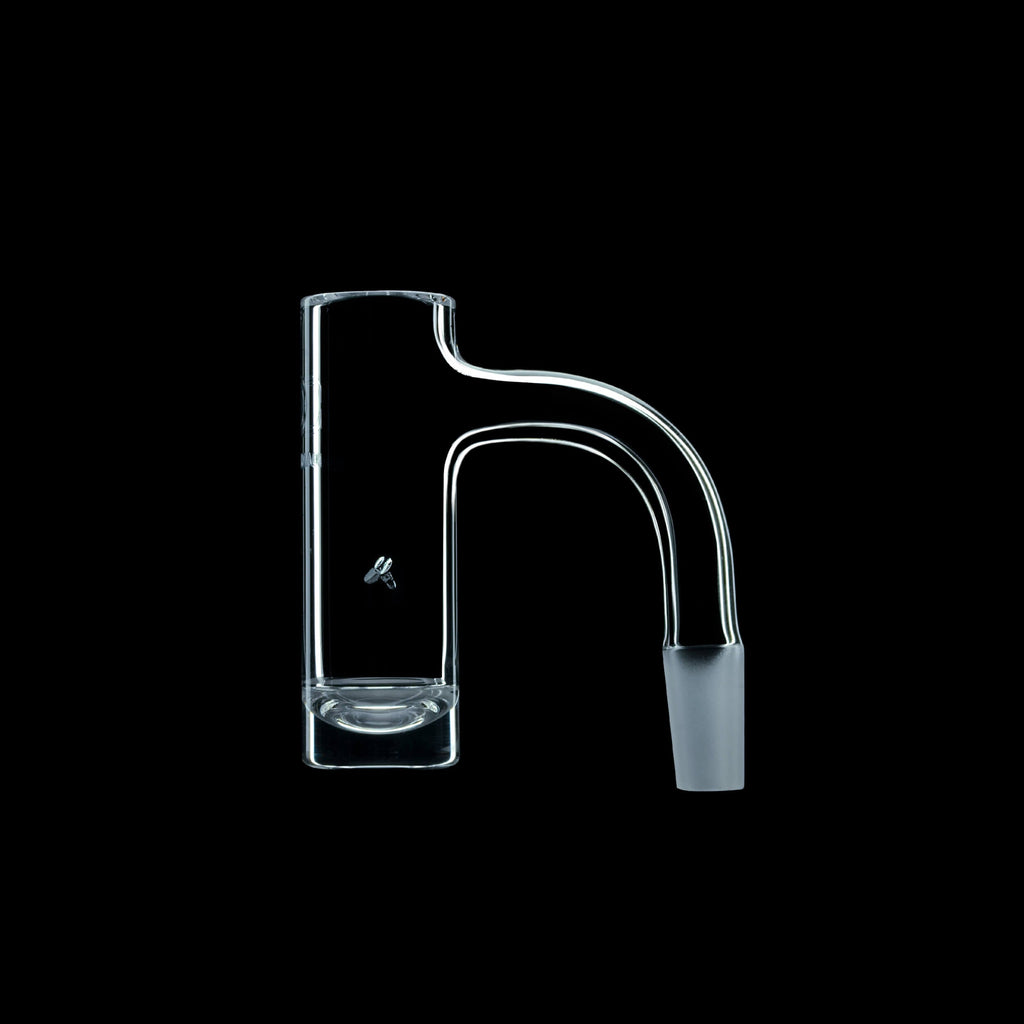 Dank Banger high-quality seamless quartz hybrid banger featuring a deep bucket and built-in spinner airflow for maximum concentrate agitation.