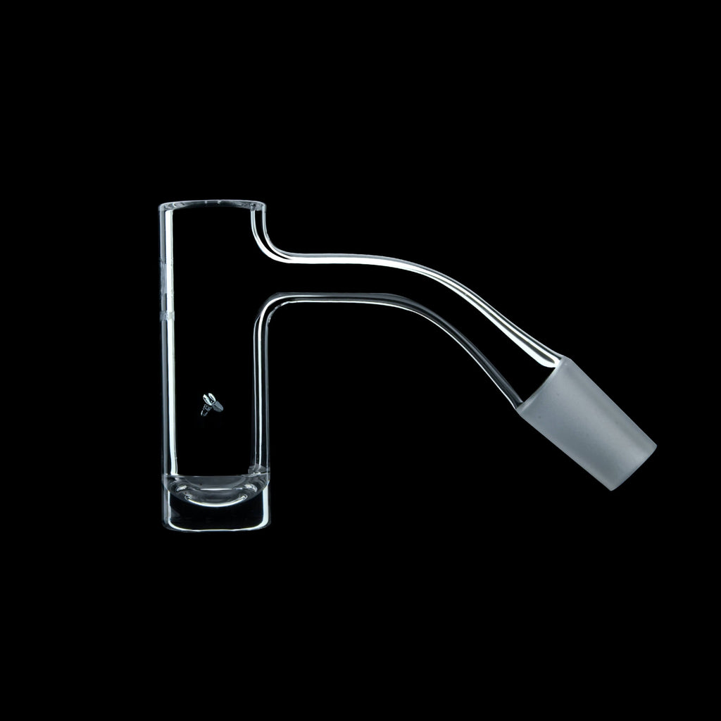 Dank Banger high-quality seamless quartz hybrid banger featuring a deep bucket and built-in spinner airflow for maximum concentrate agitation.