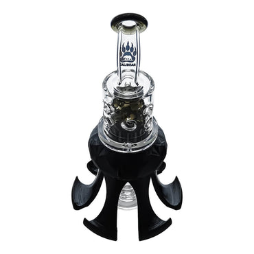 Dankbanger octopus claw glass holder and display stand for Dr. Dabber Switch 2 attachments shown next to a glass recycler setup.