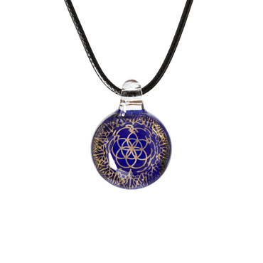 FLOWER OF LIFE GLASS PENDANT