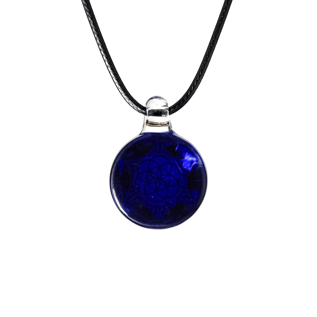 FLOWER OF LIFE GLASS PENDANT