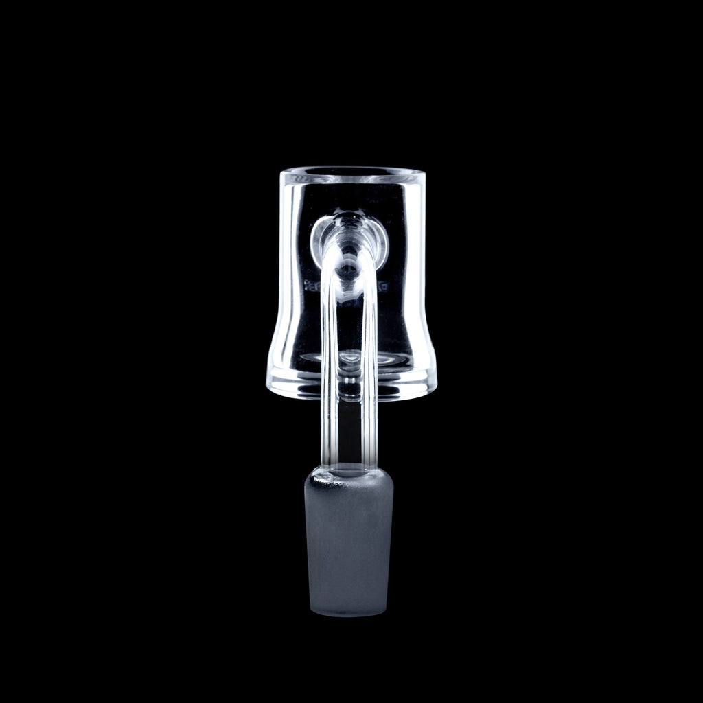 Dank Banger premium seamless quartz banger with a unique hourglass belly shape and flat top for massive concentrate capacity and heat retention.