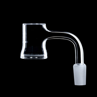 Dank Banger premium seamless quartz banger with a unique hourglass belly shape and flat top for massive concentrate capacity and heat retention.